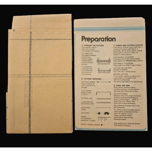 Sewing Pattern Vintage 1979 Uncut FF Shirt Pants Dress Simplicity 9028 Size 6-8 - Picture 3 of 3